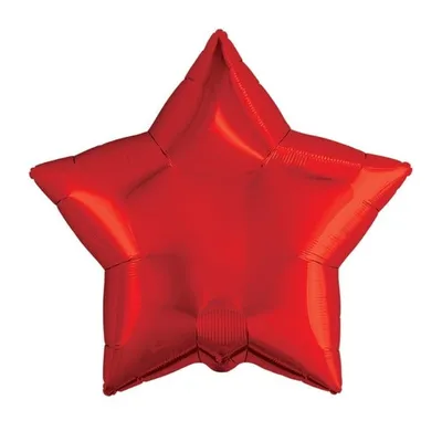 Шар фольгированный "Звезда красная" (гелиевый)