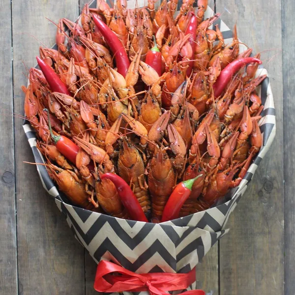 Мужской букет из раков (2кг) и перца