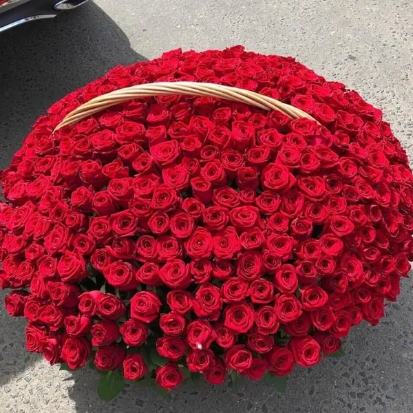 501 роза в корзине