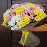 Букет из 21 кустовой хризантемы микс 2