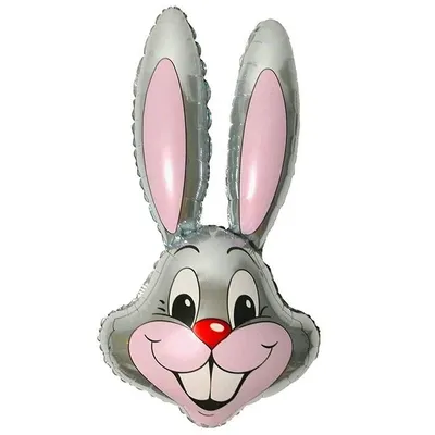 Шар фольгированный "Зайчик серый" (гелиевый)