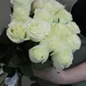 15 белых роз "Мондиаль" 50 см 2