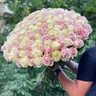Букет из 201 розы "Нежный микс" 1