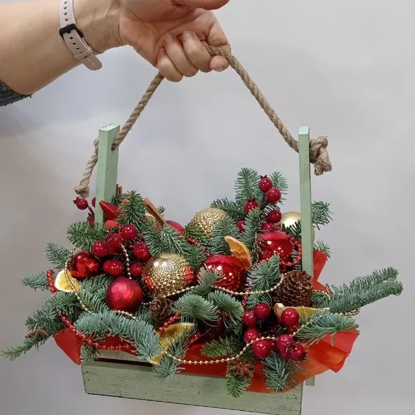 Новогодняя композиция  "Теплый вечер"