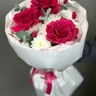 Букет с розами и хризантемой "Прекрасные чувства" 1