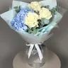 Букет с розами и гортензией " Нежное признание" 3