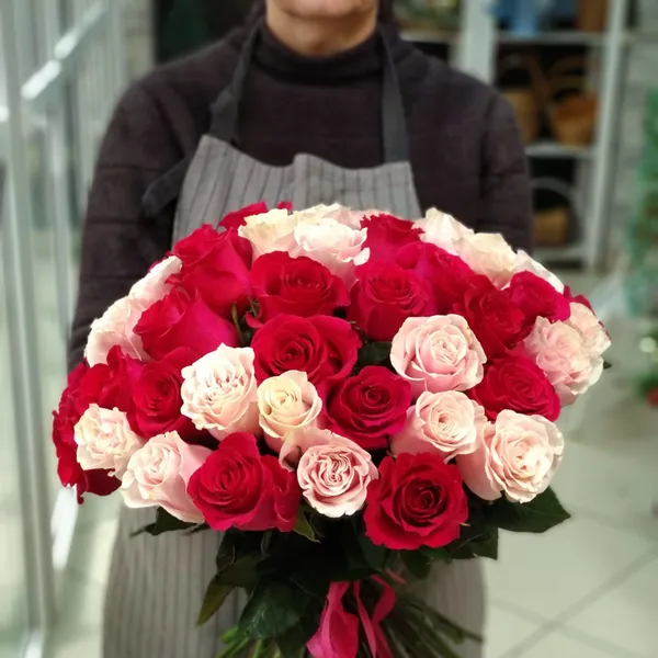 Букет "Нежный" из 51 розы микс