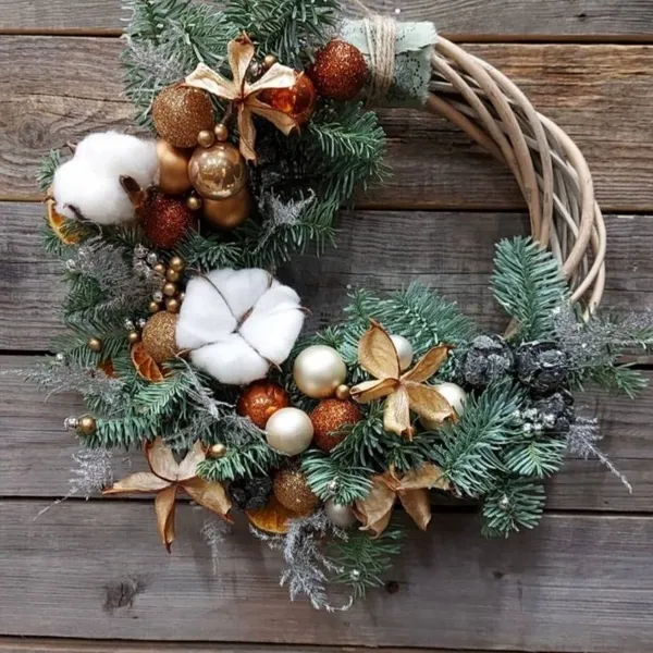 Новогодняя композиция  "Венок цитрусовый"