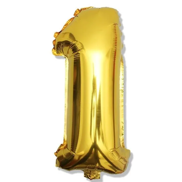 Шар фольгированный "Цифра 1" (гелиевый)