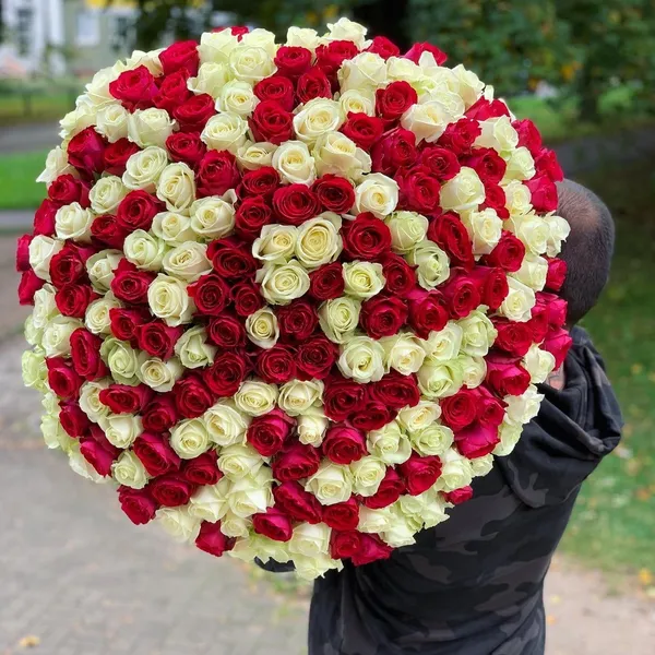 Букет из 201 розы микс 60 см