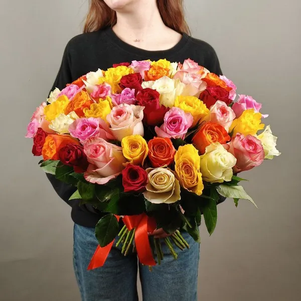 Букет из 51 розы микс