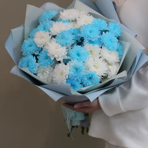 Букет из 9 хризантем "Бриз"