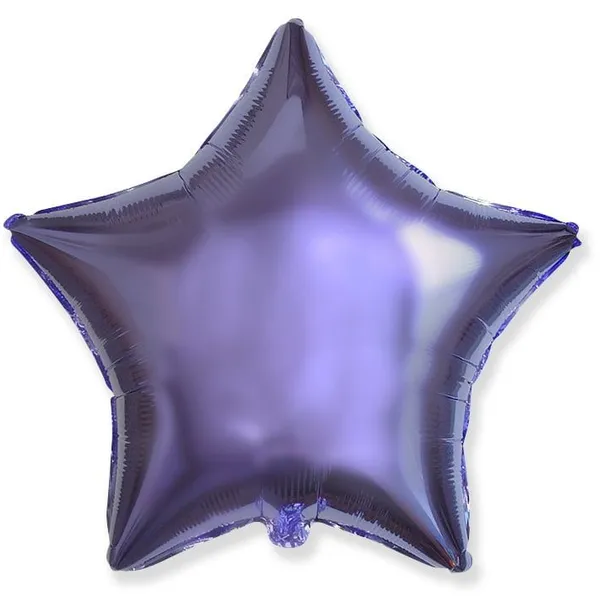 Шар фольгированный "Звезда сиреневая" (гелиевый)