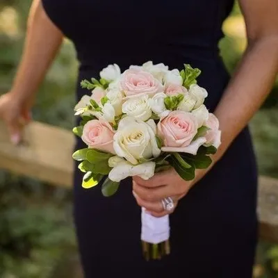 Букет невесты №1 "Розовая коллекция"