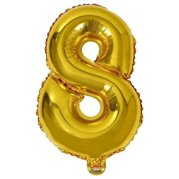 Шар фольгированный "Цифра 8" (гелиевый)