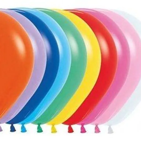 Шар гелиевый без рисунка в ассортименте