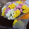 Букет из 21 кустовой хризантемы микс 3