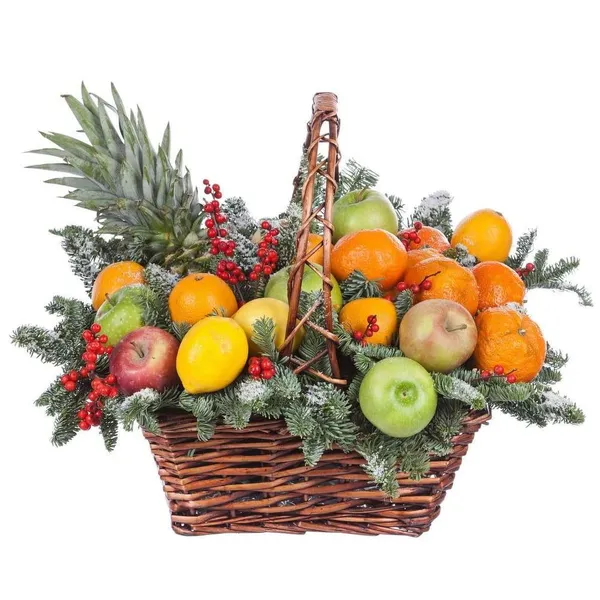 Корзина с фруктами и шоколадом № 4