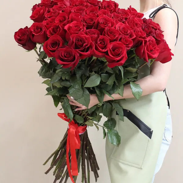 Букет из 51 эквадорской розы 100 см.