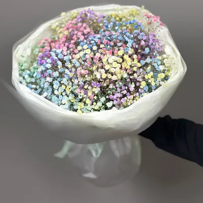 Букет из гипсофилы микс 11 шт в оформлении