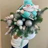 Новогодняя композиция "Снеговичок" 2