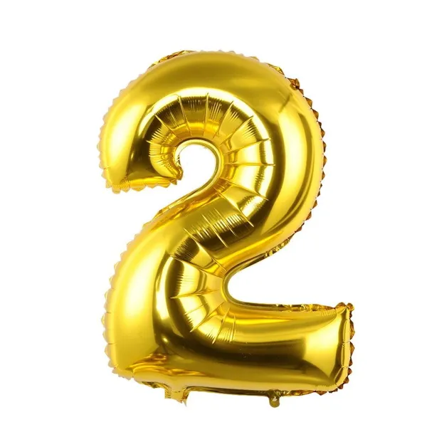 Шар фольгированный "Цифра 2" (гелиевый)