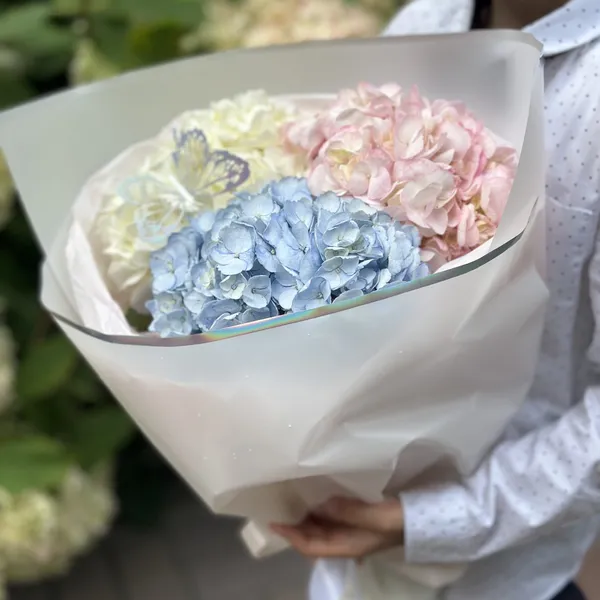 Букет из гортензий "Нежный"