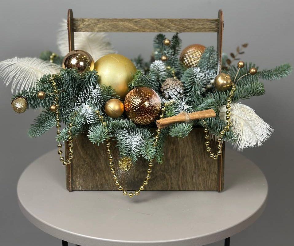 Новогодняя композиция "Вечер у камина"