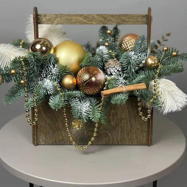 Новогодняя композиция "Вечер у камина"