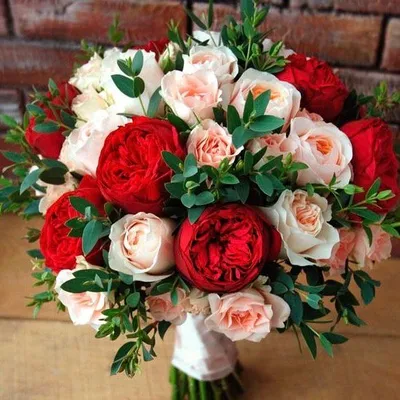 Букет невесты №2 "Красная коллекция"