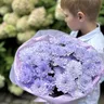 Монобукет с лавандовой хризантемой 2