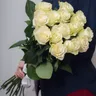 Букет 15 белых роз "Мондиаль" 60 см 1
