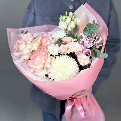 Букет с французской розой " Жемчужина"