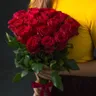 Букет из 25 красных премиум роз 70 см 2