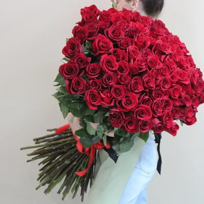 Букет из 101 эквадорской розы 100 см.