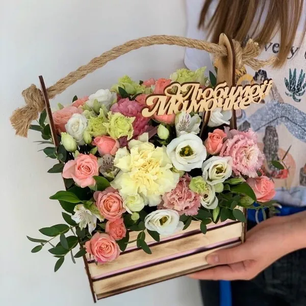 Деревянный ящик "Любимой мамочке"