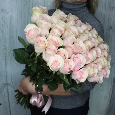 Букет из 51 розы "Пинк Мондиаль" 60 см