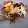 Букет с хризантемой и герберой "Солнечный день" 1