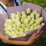Букет из 51 белой кенийской розы 50 см 2